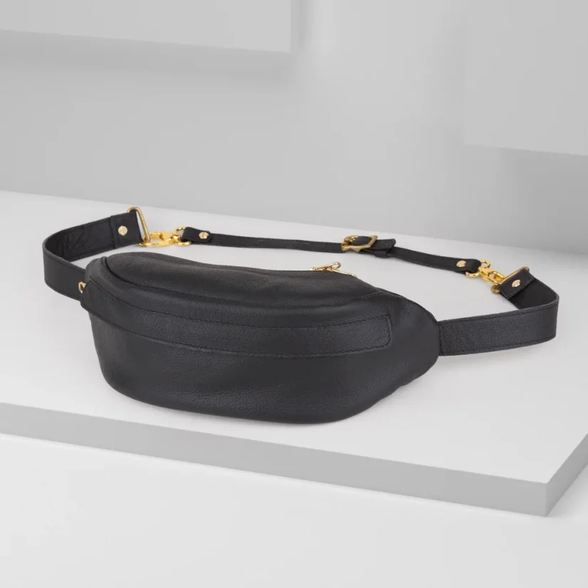 KOŽENÁ ĽADVINKA MARIMA – PRAKTICKÁ A ŠTÝLOVÁ - Farba: Čierna koža