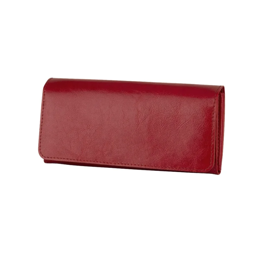 KOŽENÁ LISTOVÁ KABELKA MARIMA - DO RUKY - Farba: Červená koža