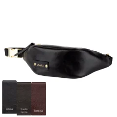 Čierna dámska kožená ľadvinka MARIMA – detail Čierna dámska kožená ľadvinka MARIMA – detail