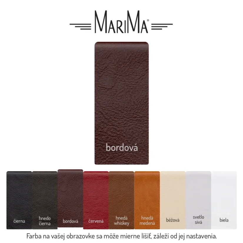 KOŽENÉ PUZDRO NA DOKLADY MARIMA - Farba: Bordová koža