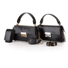 Kožené mini kabelky MARIMA MY SECRETS – strieborné a zlaté kovanie vedľa seba Kožené mini kabelky MARIMA MY SECRETS – strieborné a zlaté kovanie vedľa seba