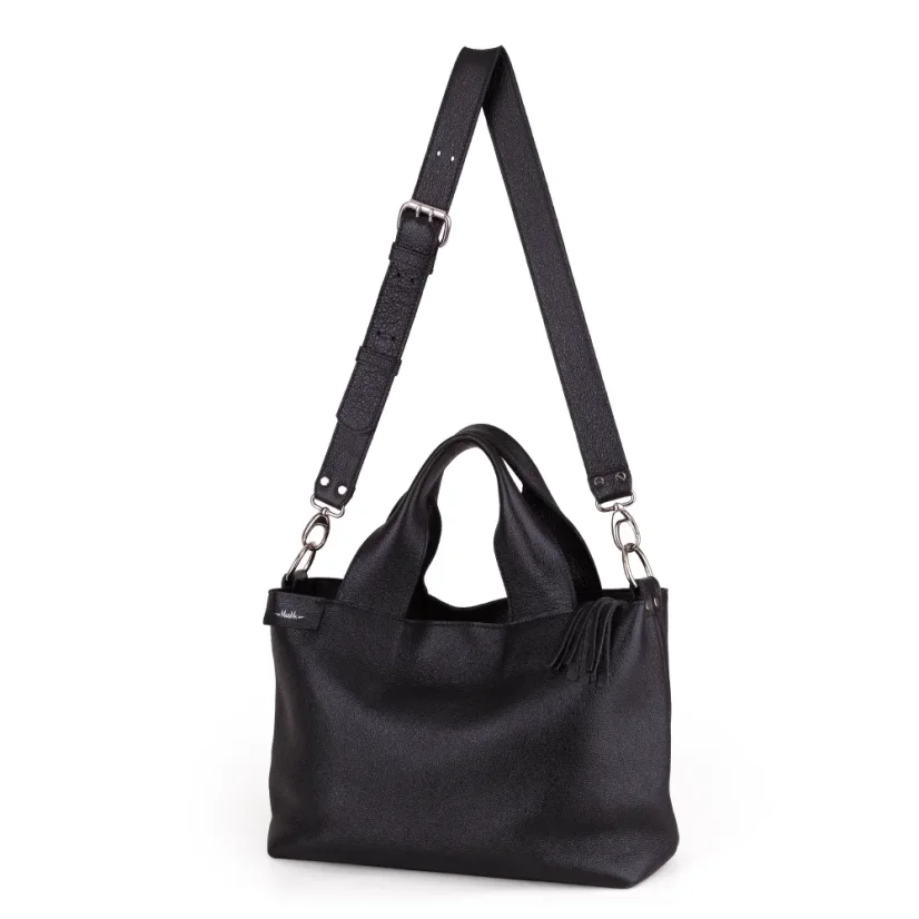 Predná strana tašky – pripravená na nosenie cez plece