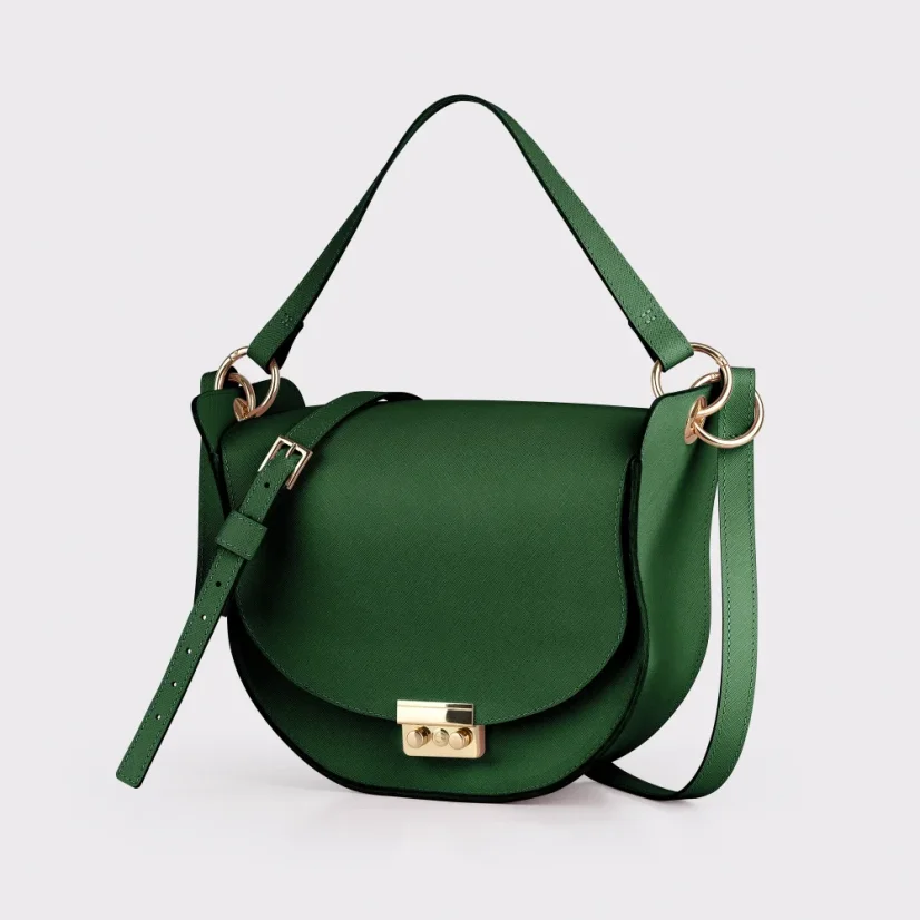 Kožená kabelka MARIMA – zelená farba pre odvážny štýl