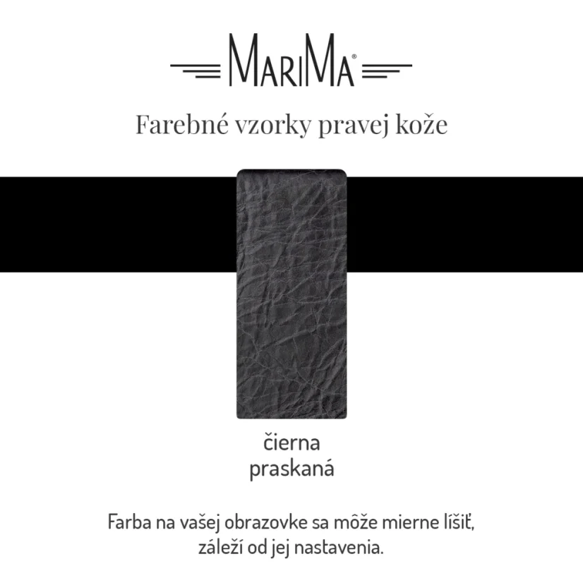 Vzorka kože - čierna praskaná