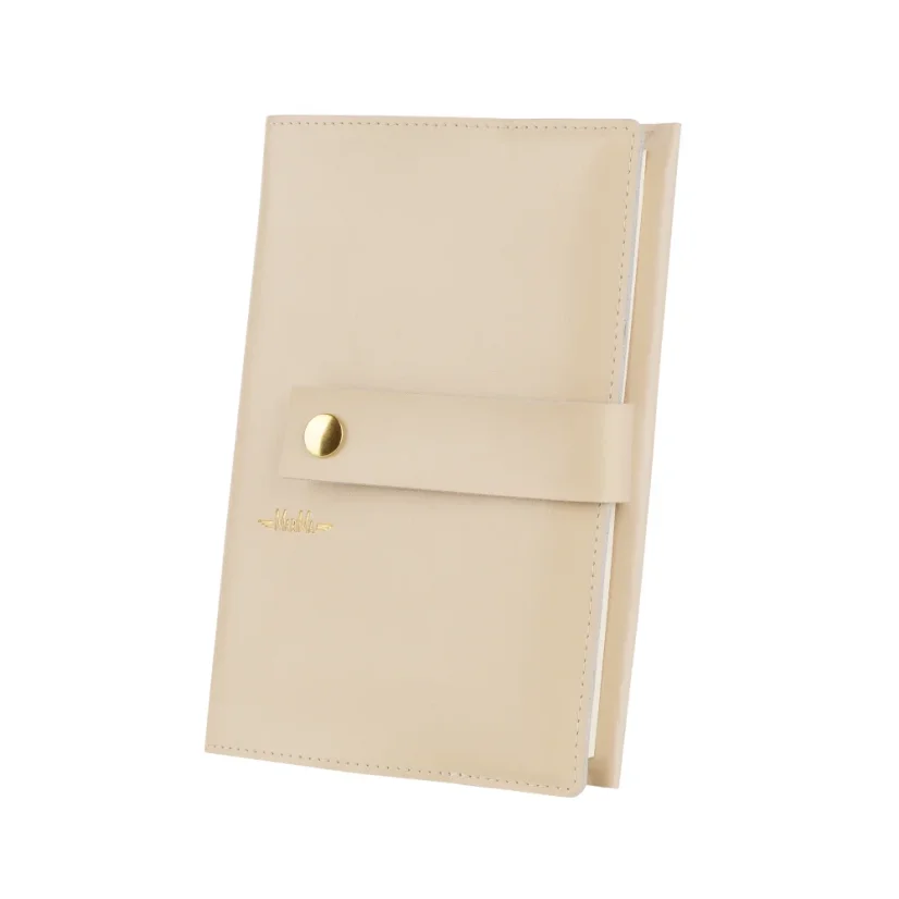 KOŽENÝ OBAL NA DIÁR A5 S DIÁROM MARIMA - Farba: Béžová koža