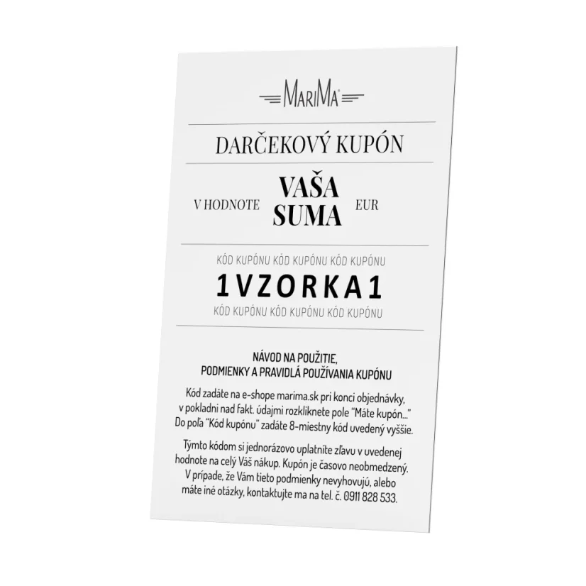 Ty rozhodneš, koľko daruješ. Dokonalá voľba, keď chceš byť originálny a prispôsobiť dar presne podľa seba.