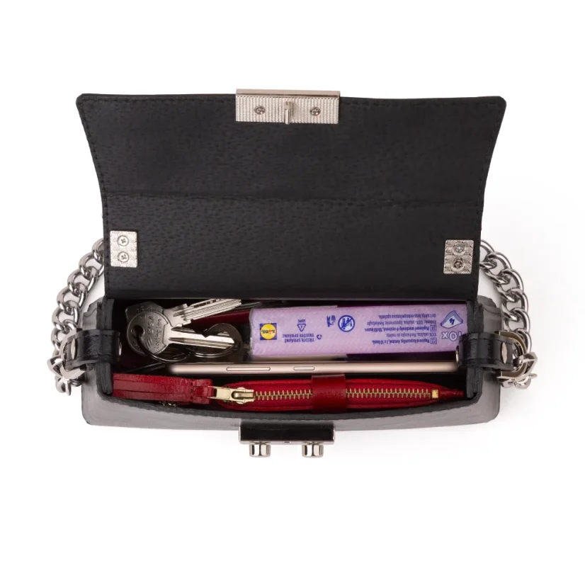 Kožená mini kabelka MARIMA MY SECRETS – pohľad do vnútra